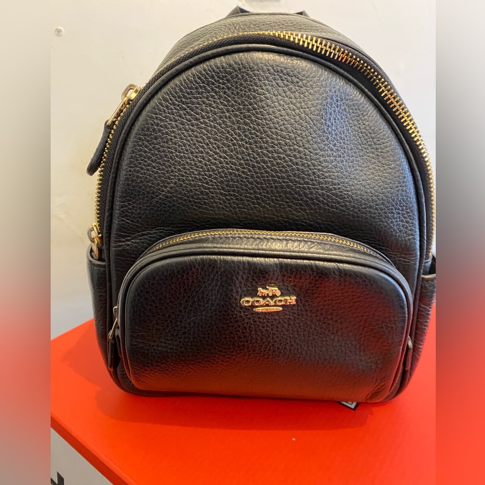Mini leather pebble coach leather backpack pre owned